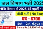 Jal Vibhag Vacancy 2025